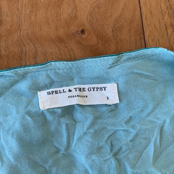 Spell & The Gypsy Collective Seashell Boho Midi Dress in Seafoam Size Small - Picture 12 of 12